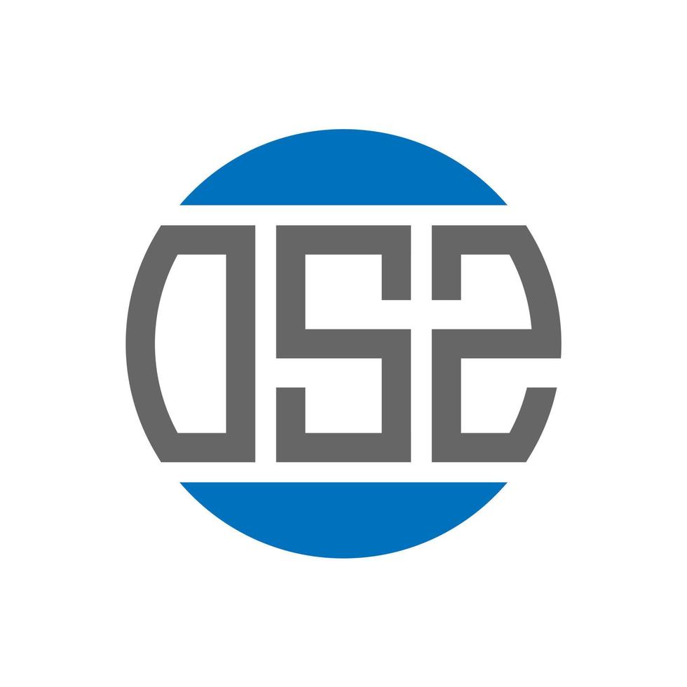 osz-Buchstaben-Logo-Design auf weißem Hintergrund. osz creative initials circle logo-konzept. osz Briefgestaltung. vektor