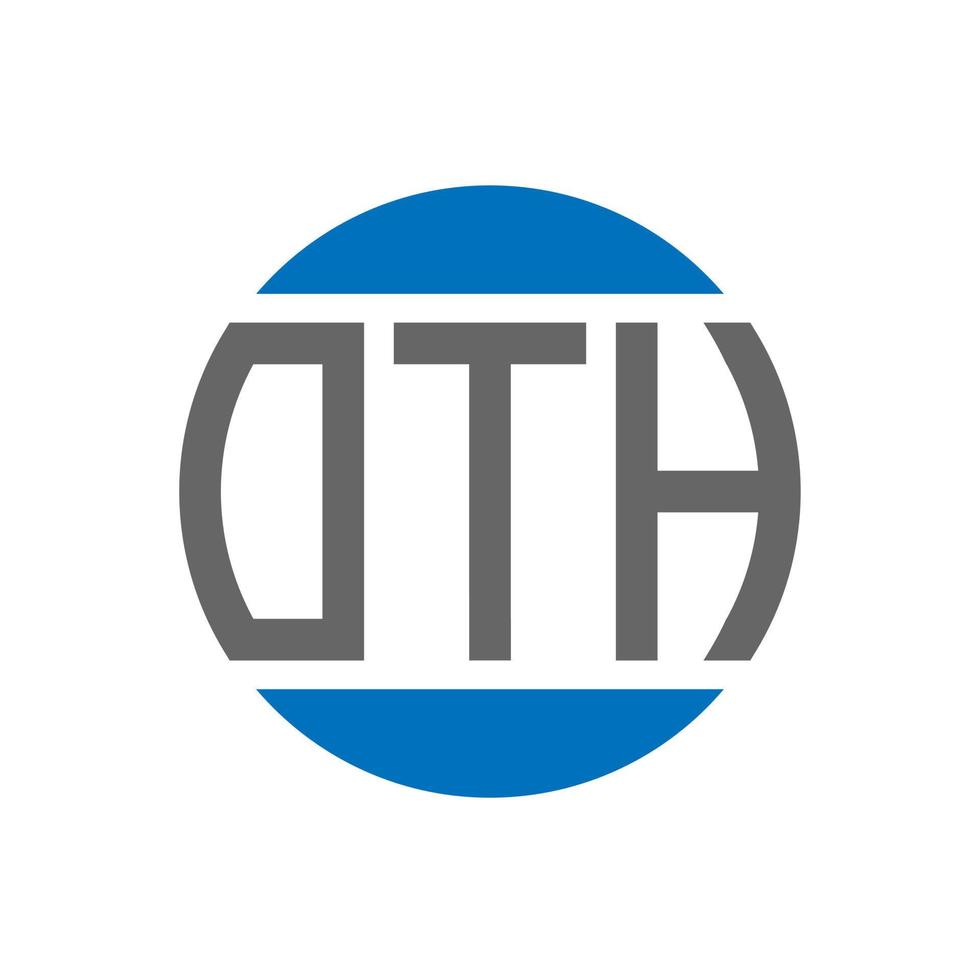 oth-Buchstaben-Logo-Design auf weißem Hintergrund. Andere kreative Initialen Kreis Logo-Konzept. oth Briefgestaltung. vektor