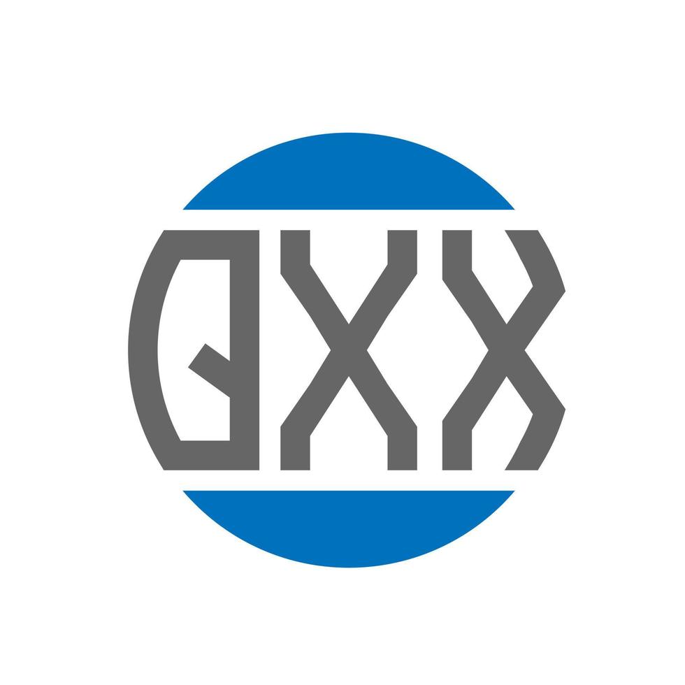 Qxx-Brief-Logo-Design auf weißem Hintergrund. qxx kreative Initialen Kreis Logo-Konzept. qxx Briefgestaltung. vektor