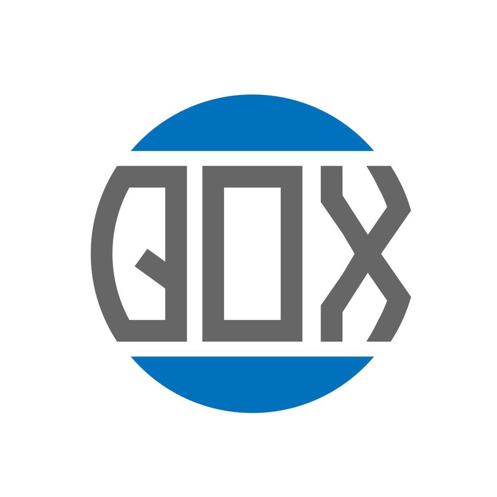 qox brev logotyp design på vit bakgrund. qox kreativ initialer cirkel logotyp begrepp. qox brev design. vektor