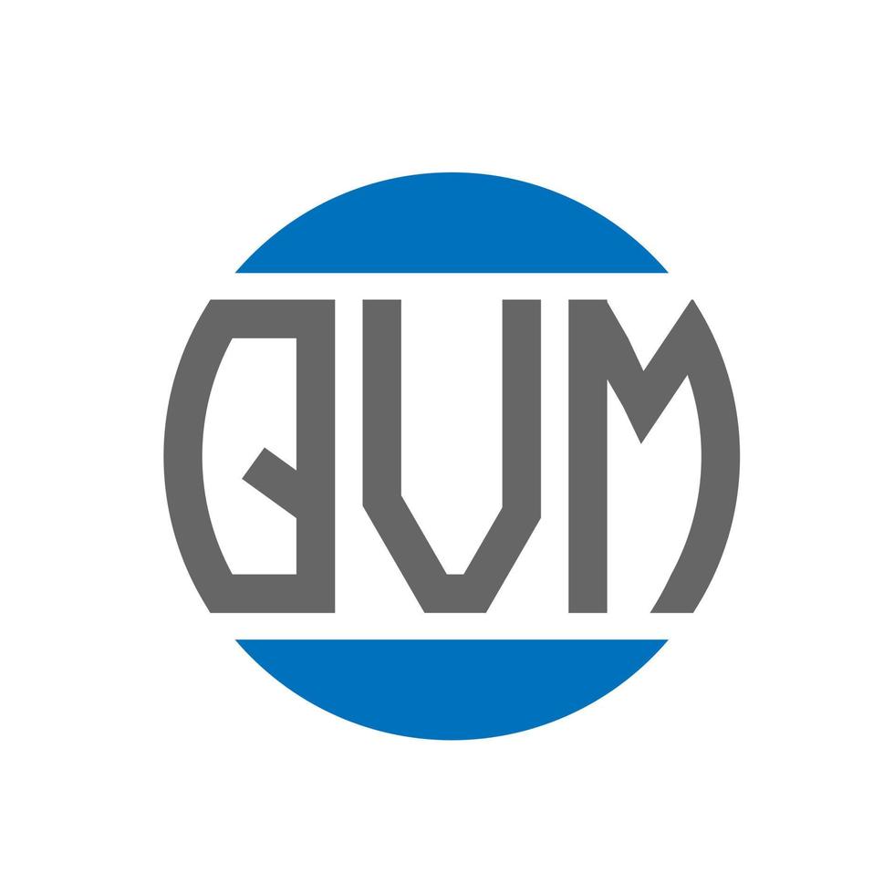 qvm-Brief-Logo-Design auf weißem Hintergrund. qvm creative initials circle logo-konzept. qvm Briefgestaltung. vektor