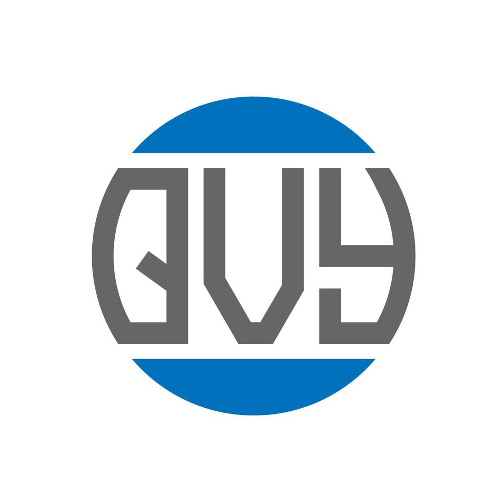 qvy-Buchstaben-Logo-Design auf weißem Hintergrund. qvy kreatives Initialen-Kreis-Logo-Konzept. qvy Briefgestaltung. vektor