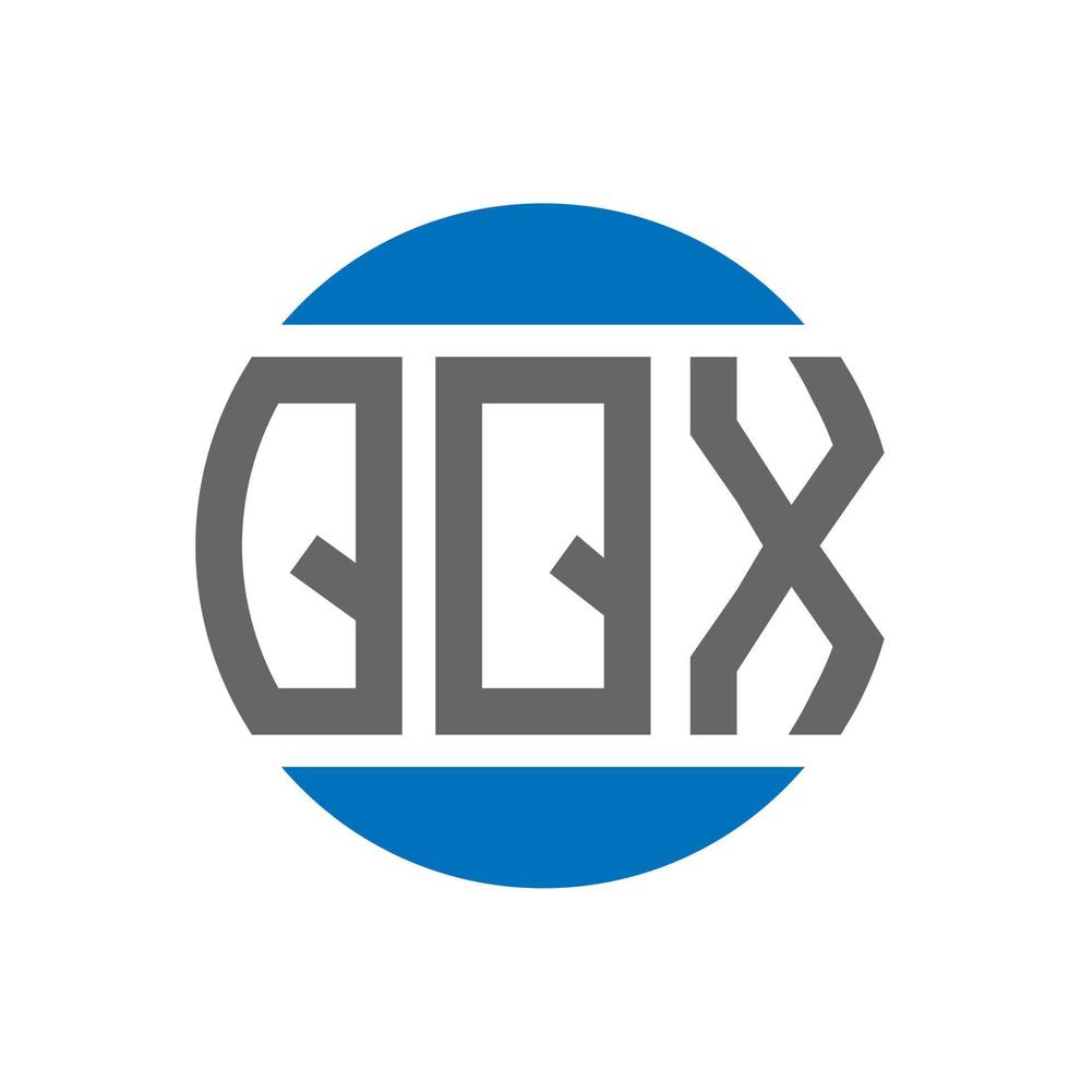 qqx-Buchstaben-Logo-Design auf weißem Hintergrund. qqx kreative Initialen Kreis Logo-Konzept. qqx Briefgestaltung. vektor