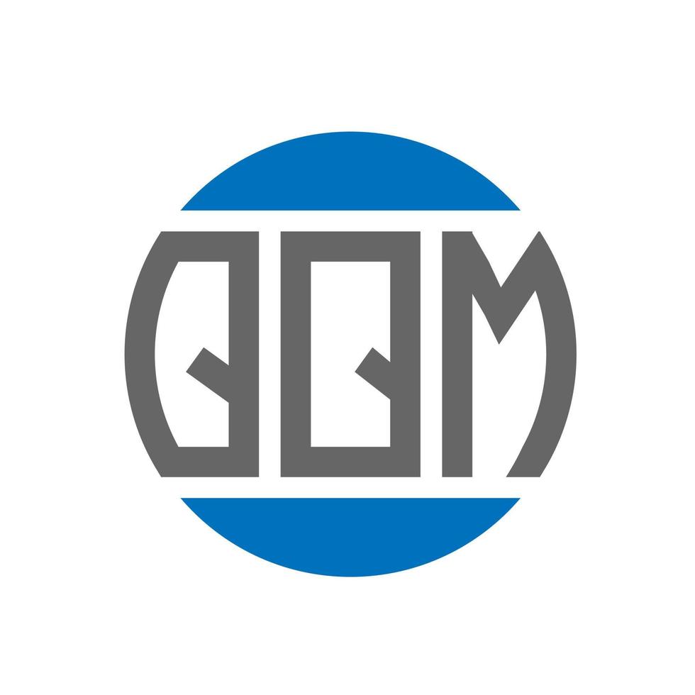 qqm-Brief-Logo-Design auf weißem Hintergrund. QQM kreative Initialen Kreis Logo-Konzept. qm Briefgestaltung. vektor