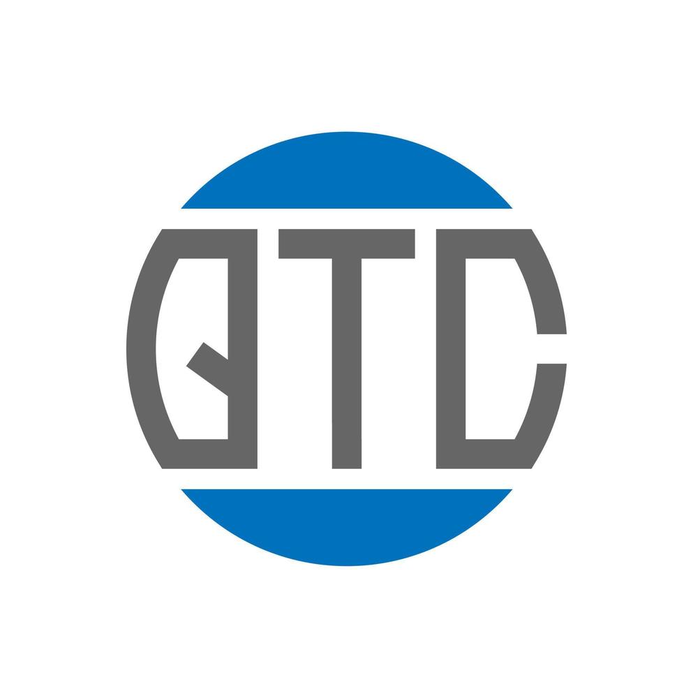 qtc brev logotyp design på vit bakgrund. qtc kreativ initialer cirkel logotyp begrepp. qtc brev design. vektor