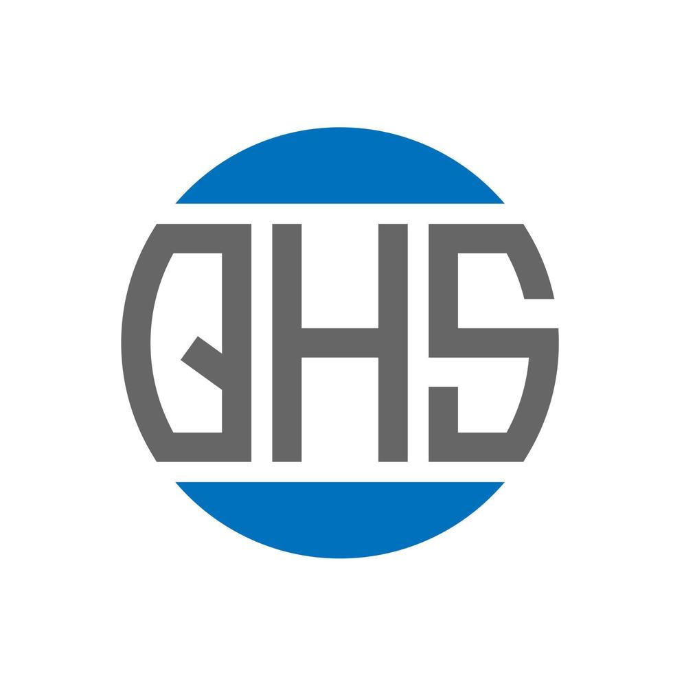 qhs-Brief-Logo-Design auf weißem Hintergrund. qhs creative initials circle logo-konzept. qhs Briefgestaltung. vektor