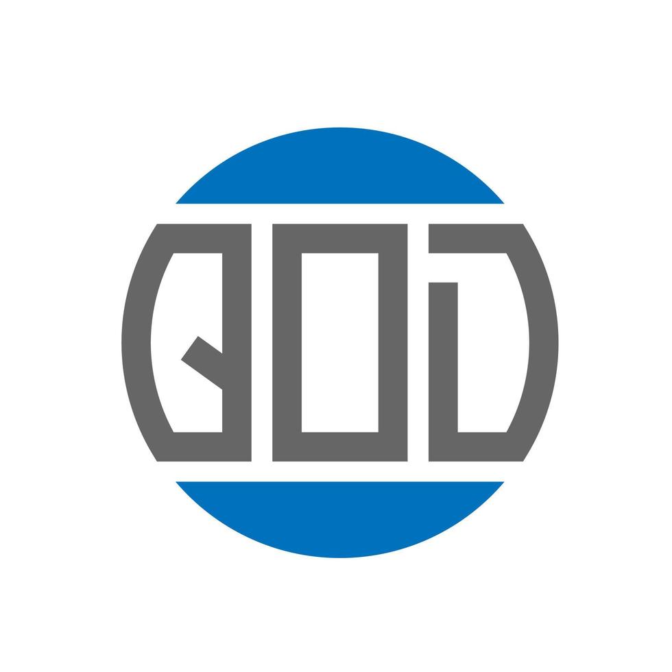 QOD-Brief-Logo-Design auf weißem Hintergrund. qod kreative Initialen Kreis Logo-Konzept. qod Briefgestaltung. vektor