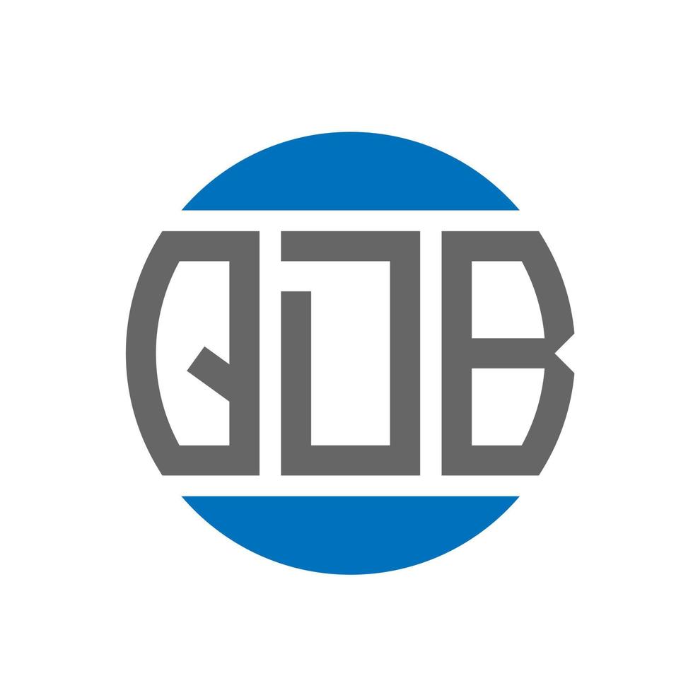 qdb brev logotyp design på vit bakgrund. qdb kreativ initialer cirkel logotyp begrepp. qdb brev design. vektor