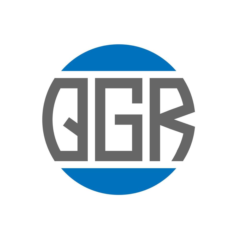 qgr-Brief-Logo-Design auf weißem Hintergrund. qgr kreative Initialen Kreis Logo-Konzept. qgr Briefgestaltung. vektor