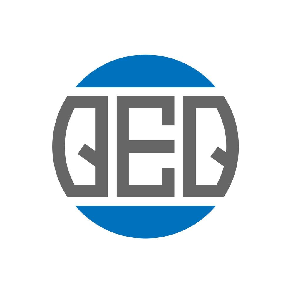 Qeq-Brief-Logo-Design auf weißem Hintergrund. qeq kreative Initialen Kreis Logo-Konzept. qeq Briefgestaltung. vektor