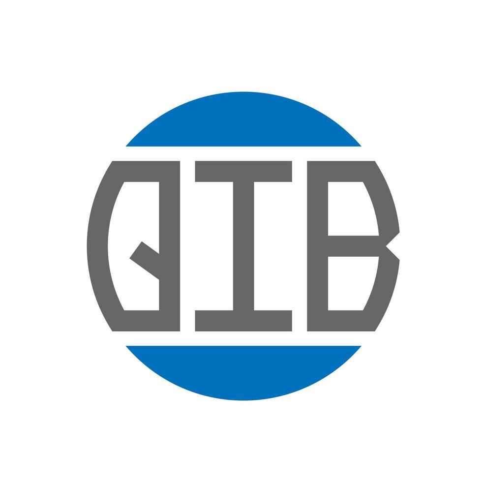 qib brev logotyp design på vit bakgrund. qib kreativ initialer cirkel logotyp begrepp. qib brev design. vektor