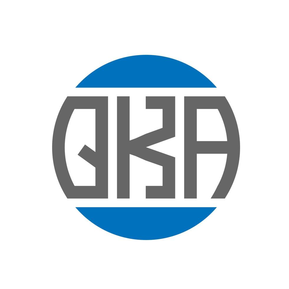 qka-Buchstaben-Logo-Design auf weißem Hintergrund. qka kreative Initialen Kreis Logo-Konzept. qka Briefgestaltung. vektor