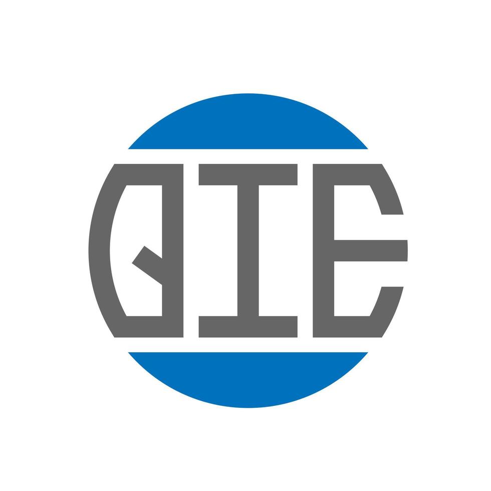 Qie-Brief-Logo-Design auf weißem Hintergrund. qie kreative Initialen Kreis Logo-Konzept. qie Briefgestaltung. vektor