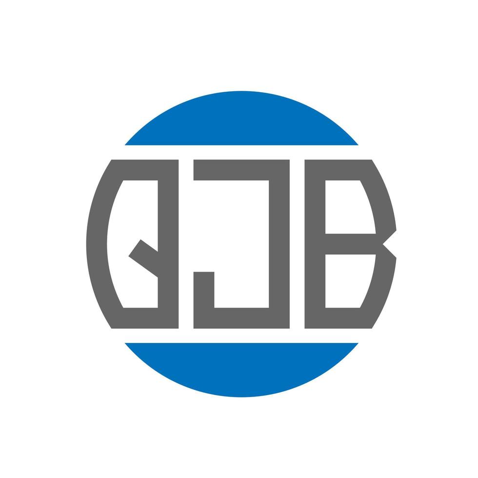 qjb brev logotyp design på vit bakgrund. qjb kreativ initialer cirkel logotyp begrepp. qjb brev design. vektor