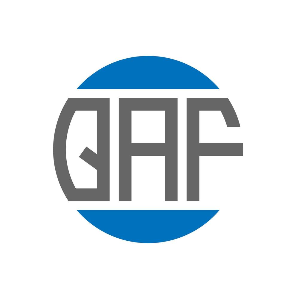qaf brev logotyp design på vit bakgrund. qaf kreativ initialer cirkel logotyp begrepp. qaf brev design. vektor