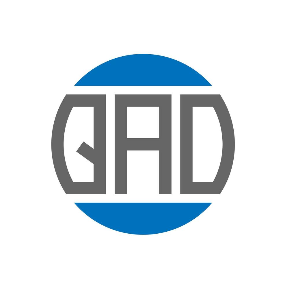 Qao-Brief-Logo-Design auf weißem Hintergrund. qao creative initials circle logo-konzept. Qao-Buchstaben-Design. vektor