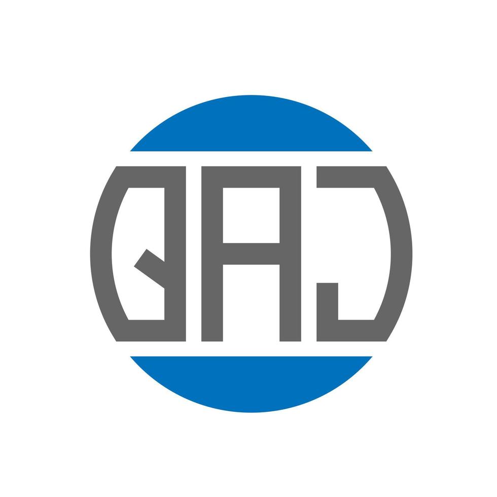 Qaj-Brief-Logo-Design auf weißem Hintergrund. qaj kreative Initialen Kreis Logo-Konzept. qaj Briefgestaltung. vektor
