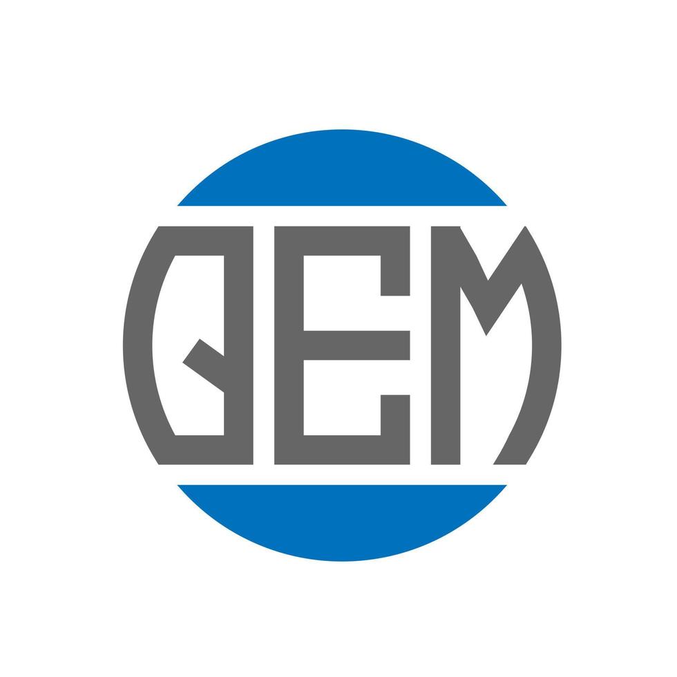 qem brev logotyp design på vit bakgrund. qem kreativ initialer cirkel logotyp begrepp. qem brev design. vektor