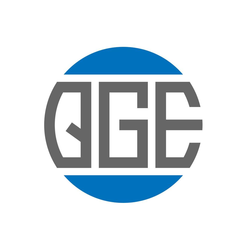 qge-Brief-Logo-Design auf weißem Hintergrund. qge kreative Initialen Kreis Logo-Konzept. qge Briefgestaltung. vektor