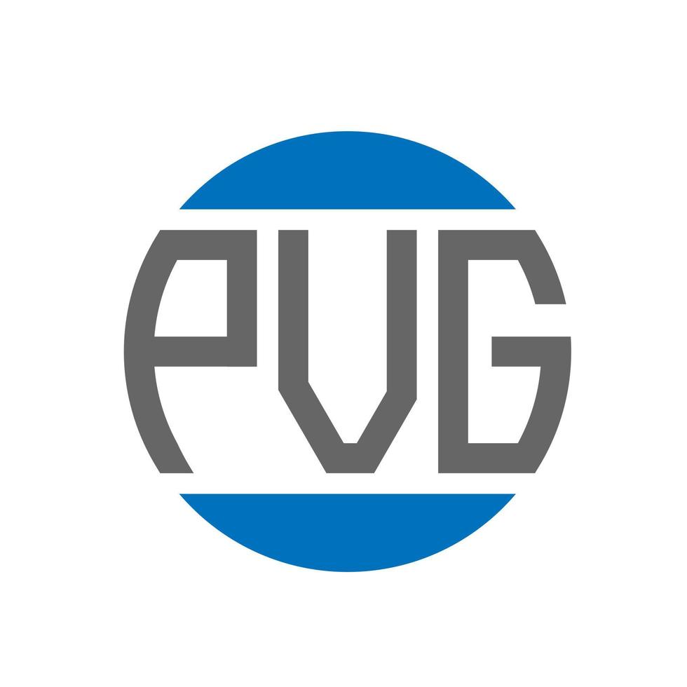 Pvg-Brief-Logo-Design auf weißem Hintergrund. pvg kreative initialen kreis logokonzept. Pvg-Buchstaben-Design. vektor