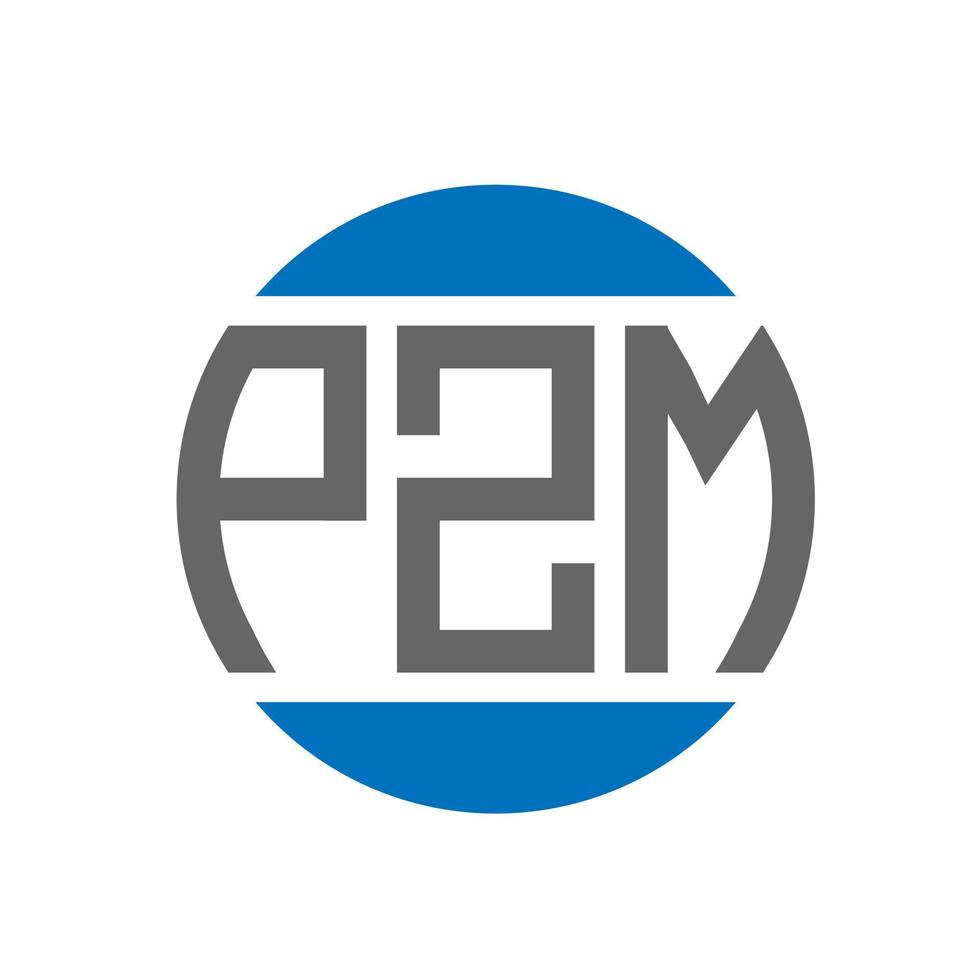 pzm brev logotyp design på vit bakgrund. pzm kreativ initialer cirkel logotyp begrepp. pzm brev design. vektor