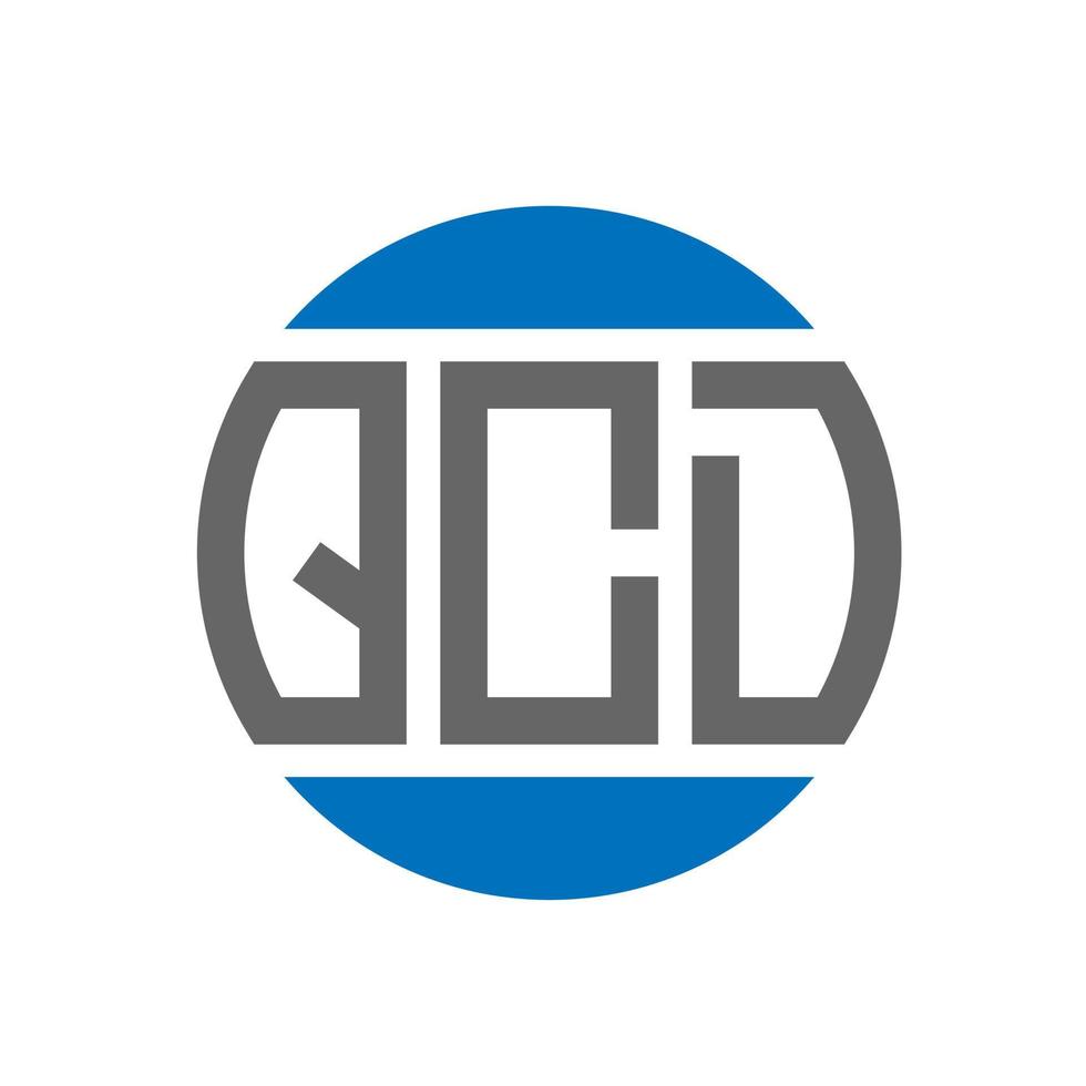 qcd brev logotyp design på vit bakgrund. qcd kreativ initialer cirkel logotyp begrepp. qcd brev design. vektor