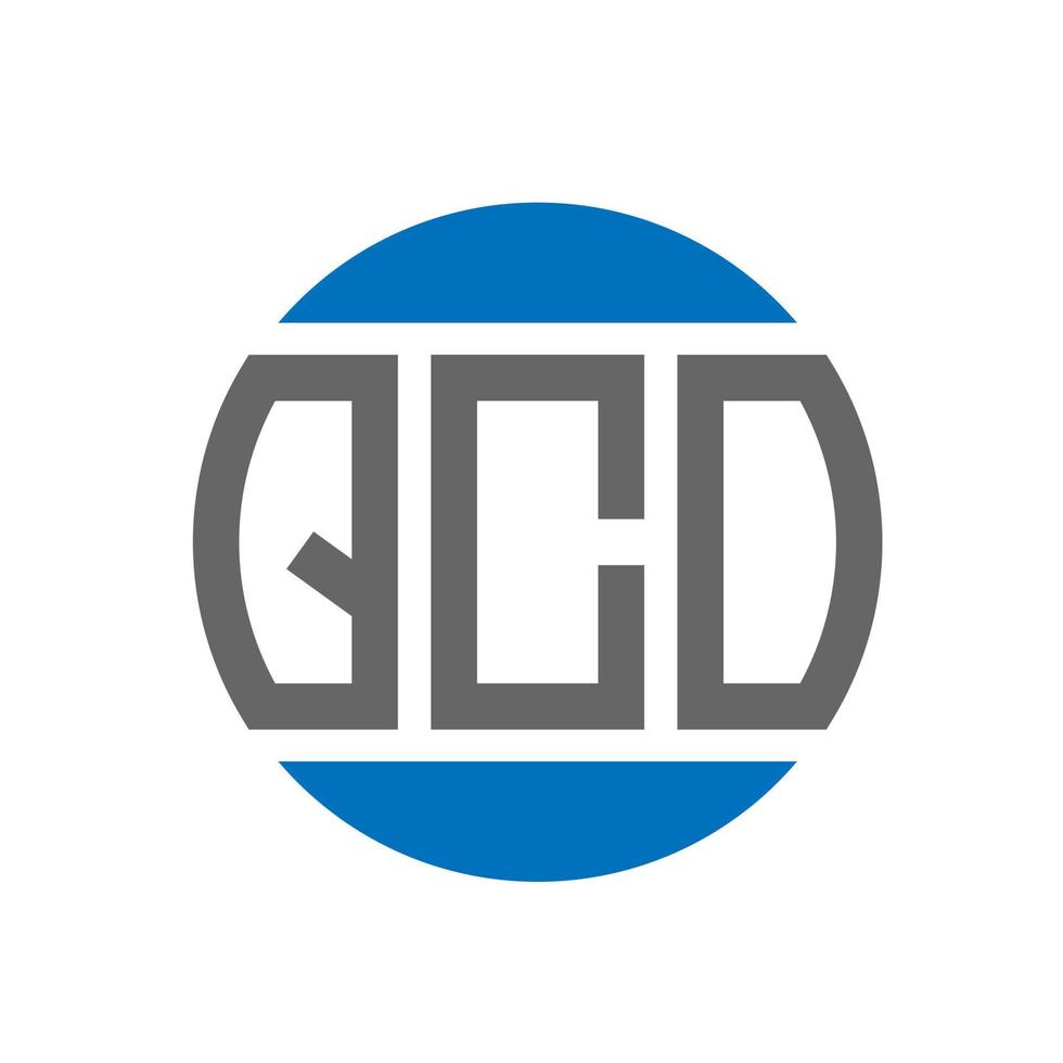 Qco-Brief-Logo-Design auf weißem Hintergrund. qco creative initials circle logo-konzept. qco Briefgestaltung. vektor