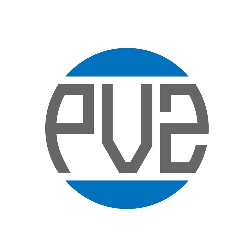 PVZ-Brief-Logo-Design auf weißem Hintergrund. pvz creative initials circle logo-konzept. PVZ-Buchstaben-Design. vektor