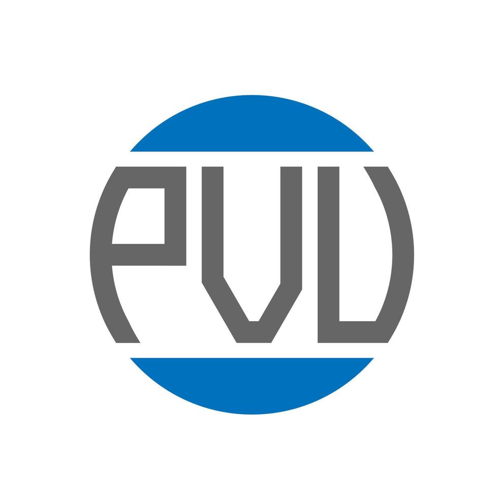 pvu brev logotyp design på vit bakgrund. pvu kreativ initialer cirkel logotyp begrepp. pvu brev design. vektor