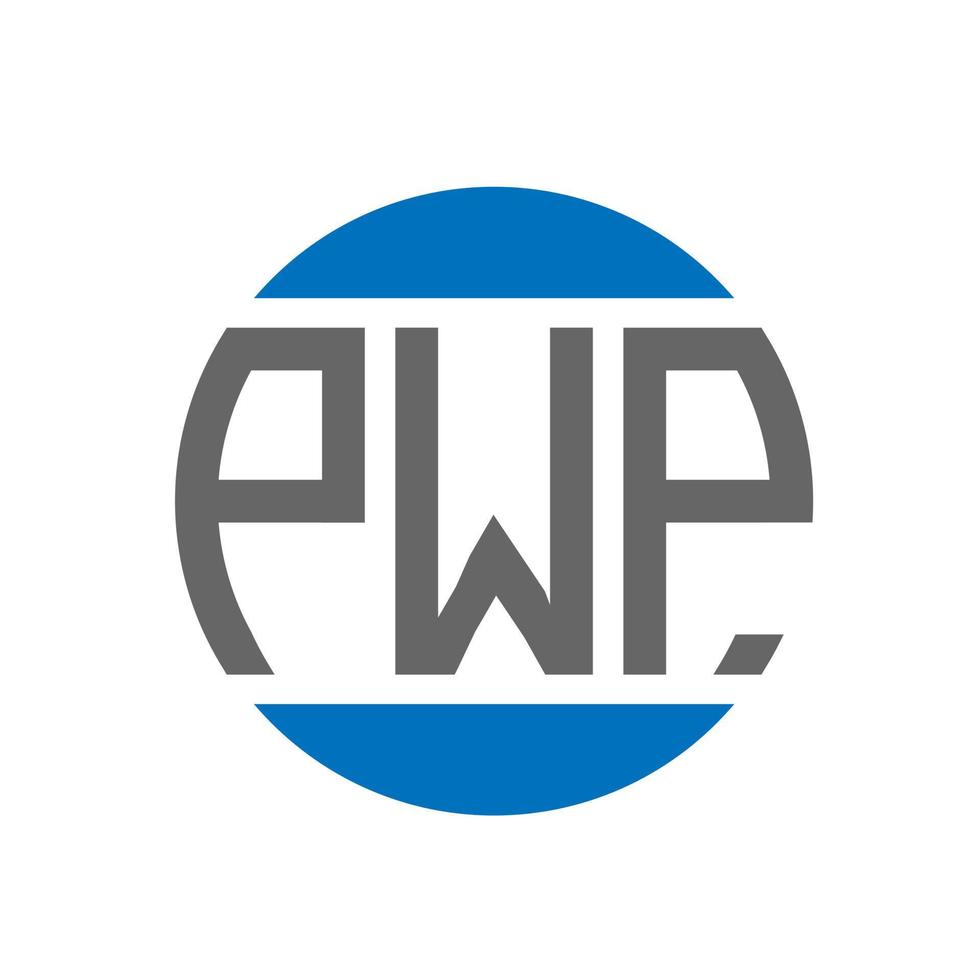 pwp brev logotyp design på vit bakgrund. pwp kreativ initialer cirkel logotyp begrepp. pwp brev design. vektor