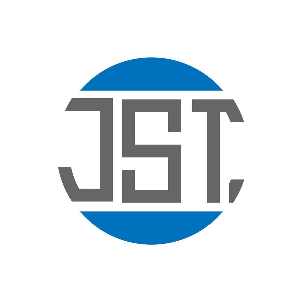 JST-Brief-Logo-Design auf weißem Hintergrund. jst kreative initialen kreis logokonzept. jst Briefgestaltung. vektor