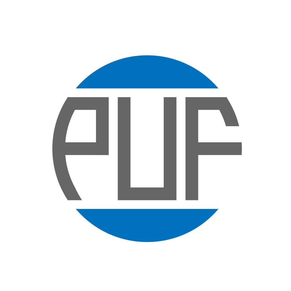 puf brev logotyp design på vit bakgrund. puf kreativ initialer cirkel logotyp begrepp. puf brev design. vektor