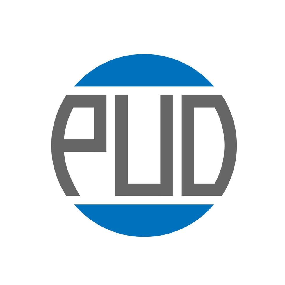 Puo-Brief-Logo-Design auf weißem Hintergrund. Puo kreative Initialen Kreis Logo-Konzept. Puo-Buchstaben-Design. vektor