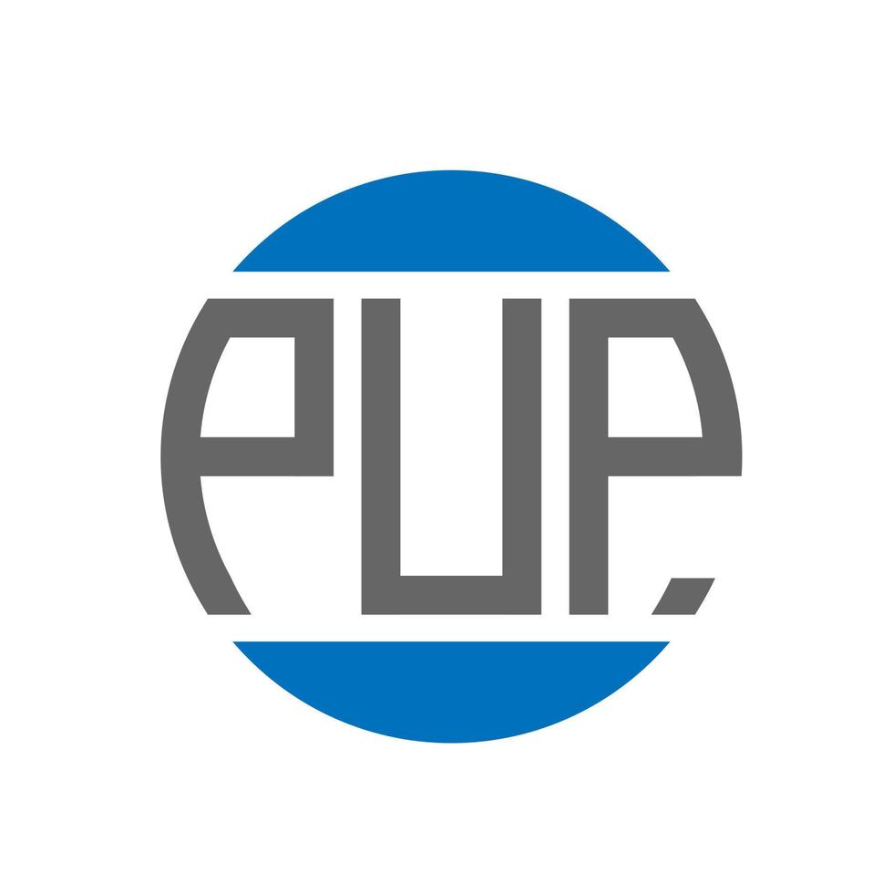 Welpen-Brief-Logo-Design auf weißem Hintergrund. welpe kreative initialen kreis logokonzept. Welpen-Brief-Design. vektor