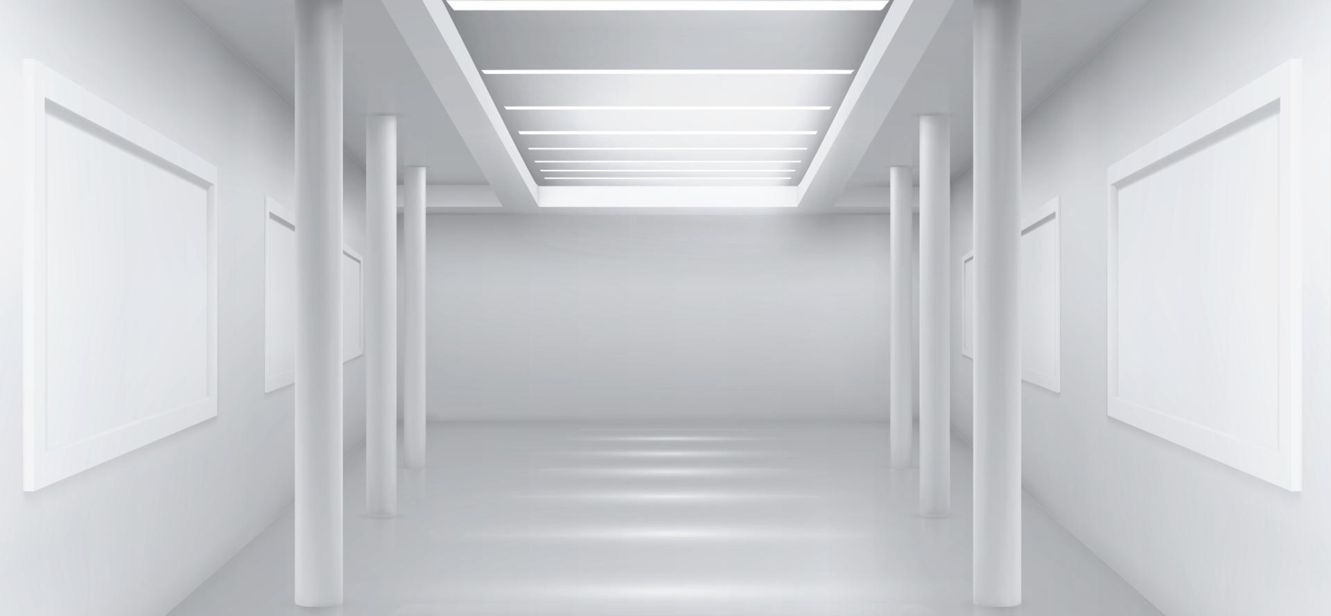 vit tömma konst Galleri, abstrakt rum bakgrund vektor
