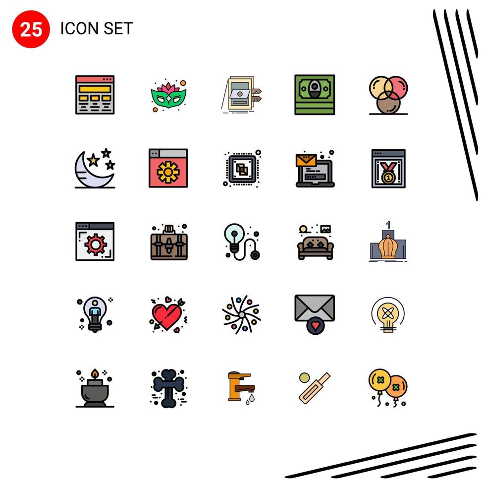 25 kreativ ikoner modern tecken och symboler av Färg pengar pos finansiera filer redigerbar vektor design element