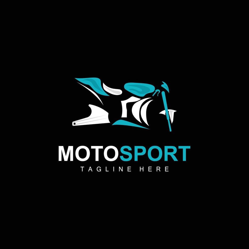 Motorsport-Logo, Vektormotor, Automobildesign, Reparatur, Ersatzteile, Motorradteam, Fahrzeugkauf und -verkauf und Firmenmarke vektor
