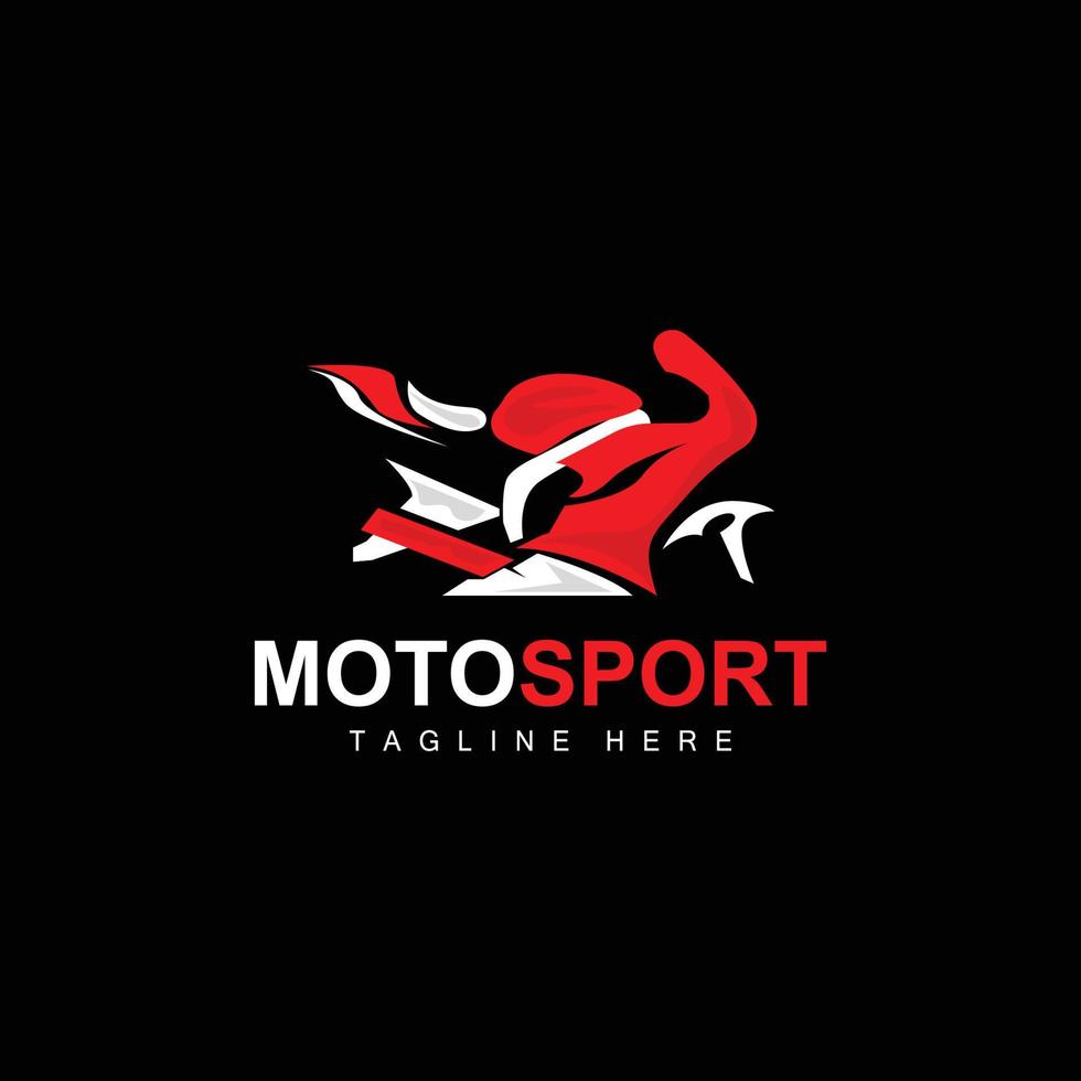 Motorsport-Logo, Vektormotor, Automobildesign, Reparatur, Ersatzteile, Motorradteam, Fahrzeugkauf und -verkauf und Firmenmarke vektor