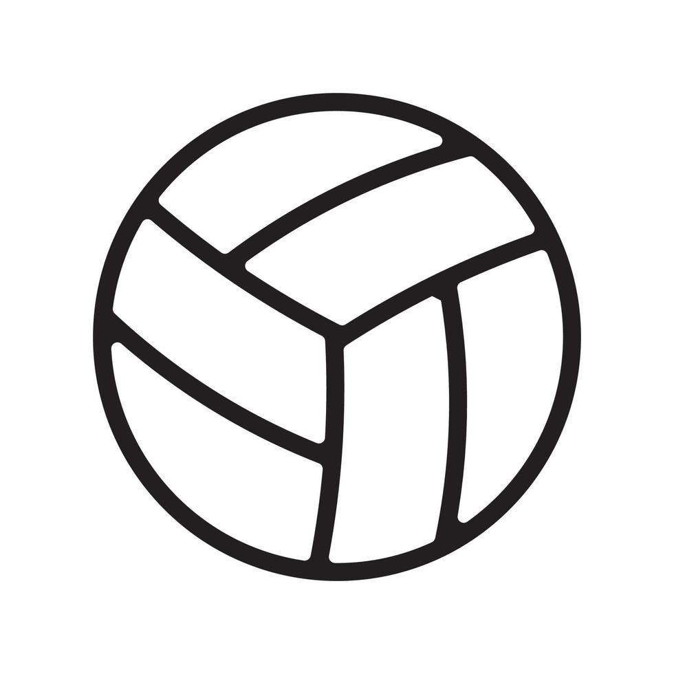volley boll ikon isolerat platt design vektor illustration.
