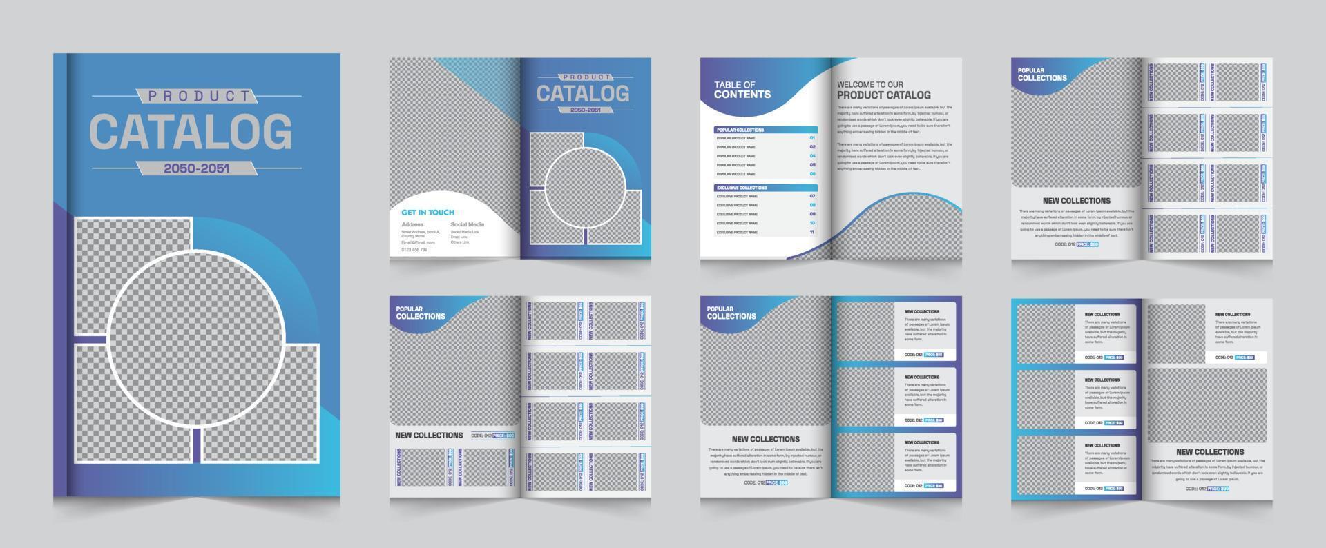 modern a4 företag produkt katalog design, minimalistisk produkt broschyr mall design vektor