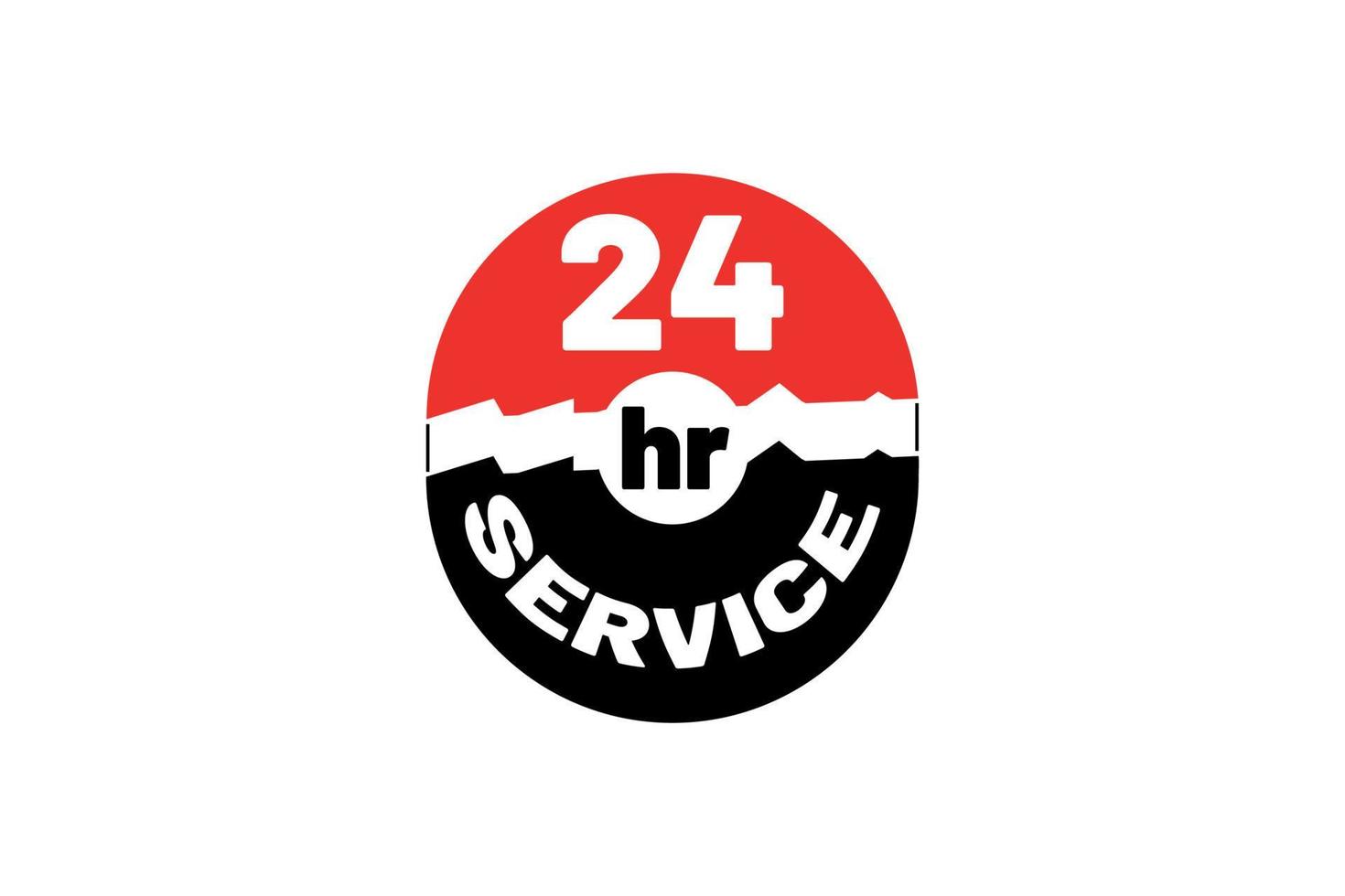 24-Stunden-Service-Vektorelement vektor