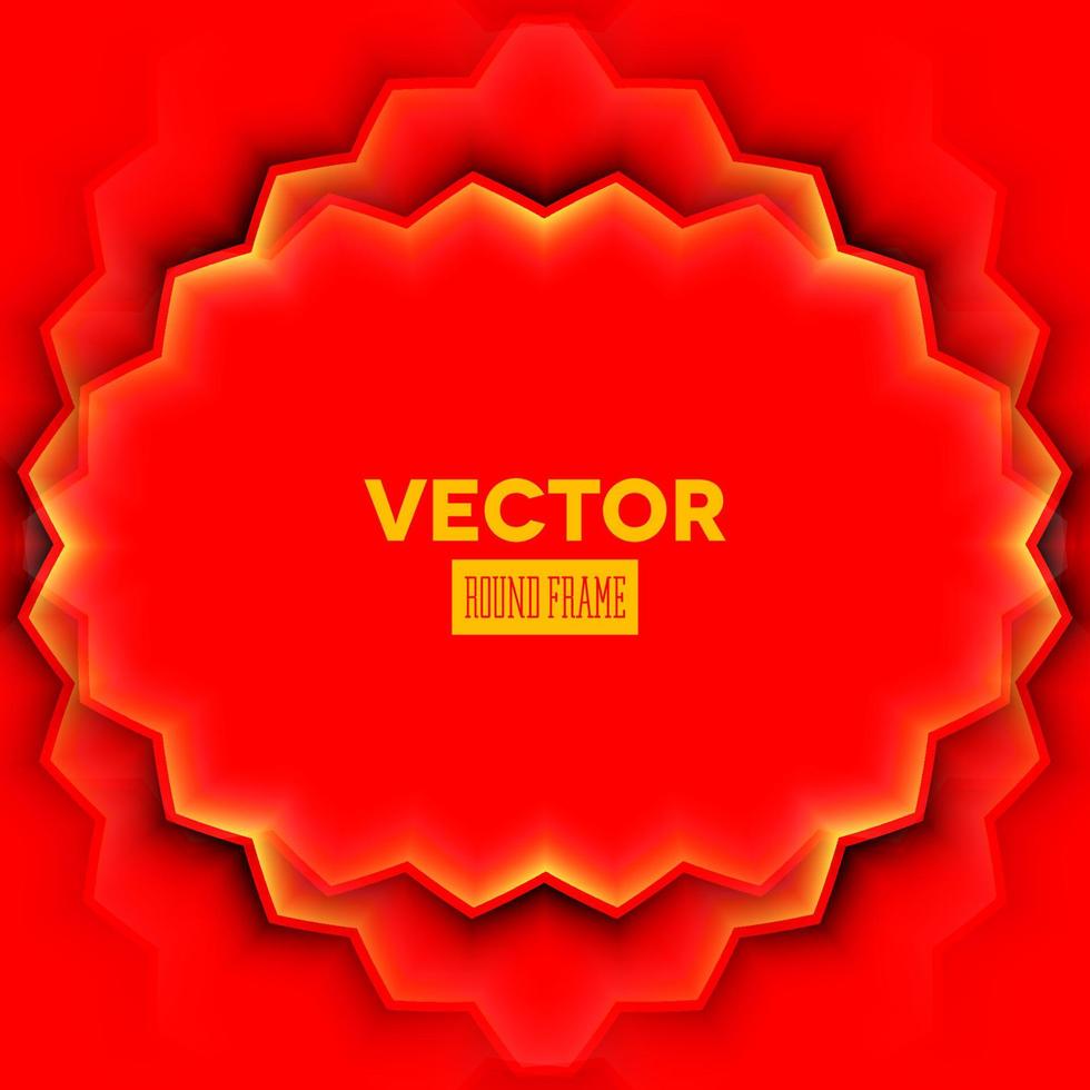 abstrakter Vektorrahmen mit rot schattierten Blättern vektor