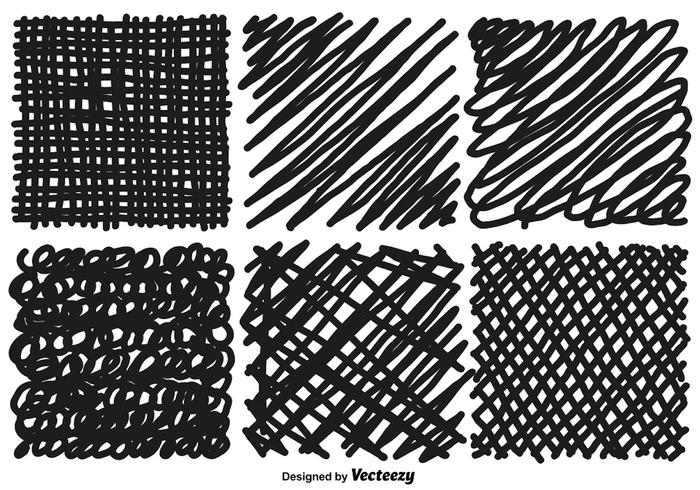 Set von Hand gezeichneten Strudel und squiggles. Vektor-Set vektor