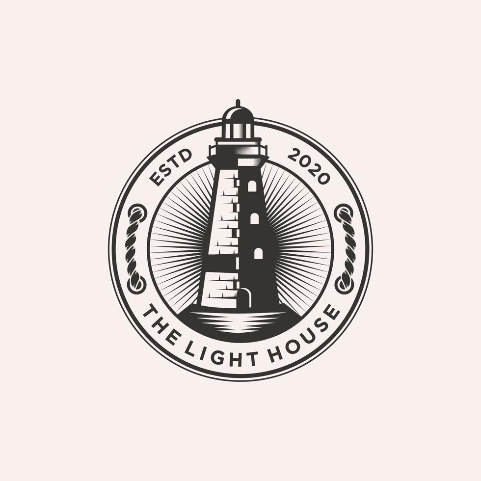 Leuchtturm Logo Design vektor