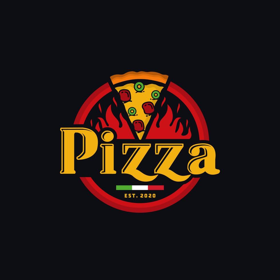 pizza logotyp vektor