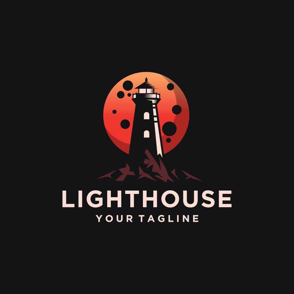 Leuchtturm Logo Design vektor