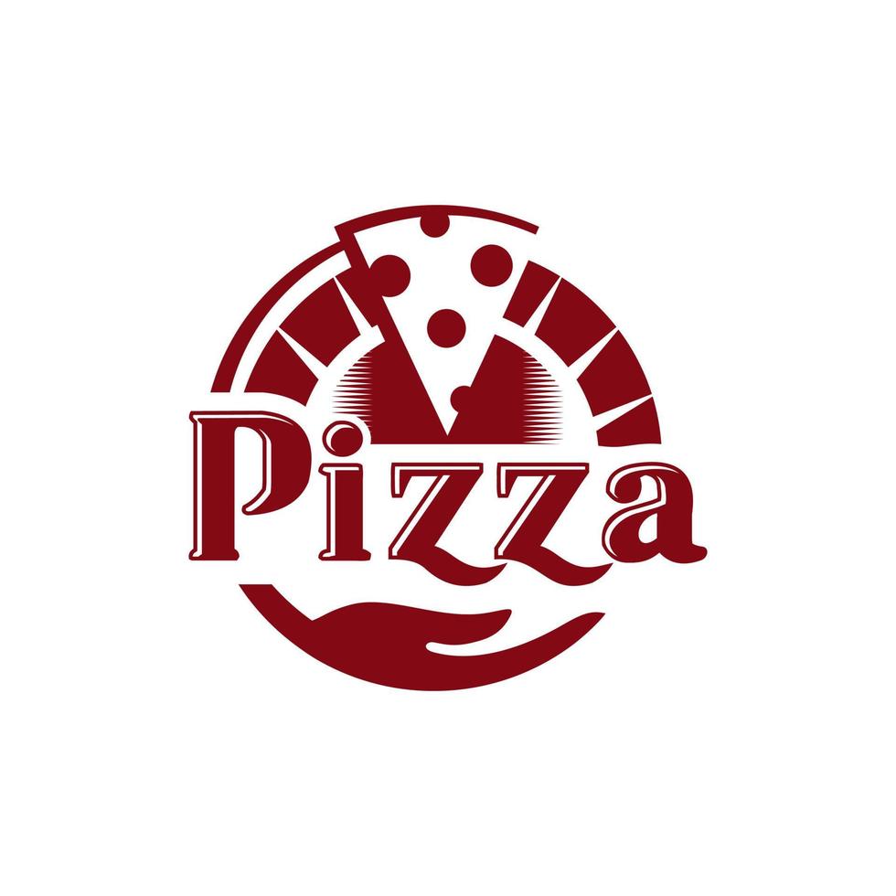 pizza logotyp vektor