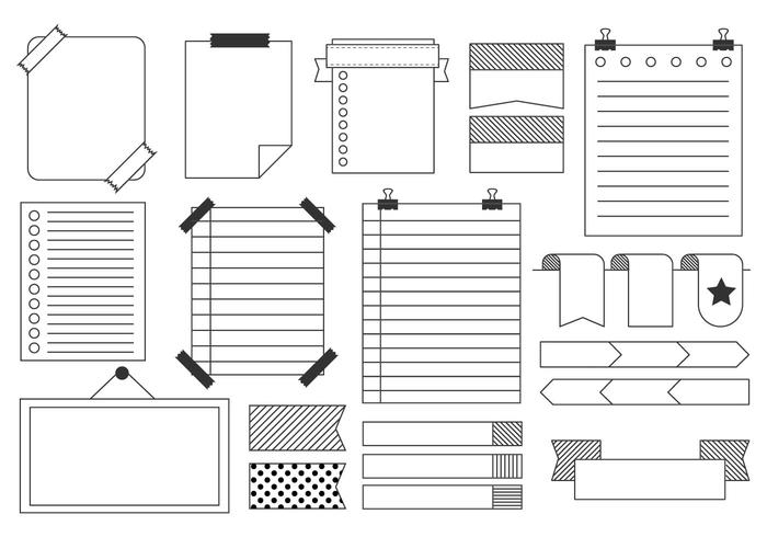 Kostenlose Bullet Journal Element Vector