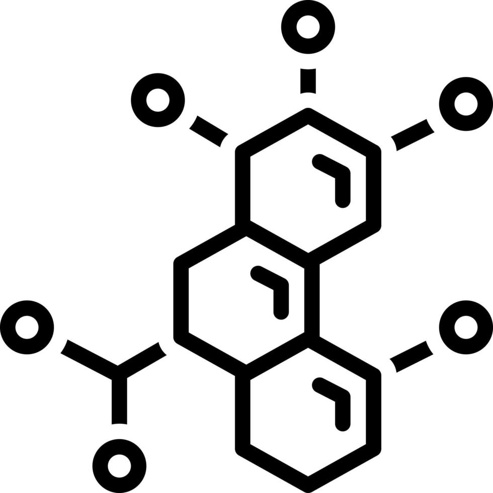 linje ikon för enzym vektor