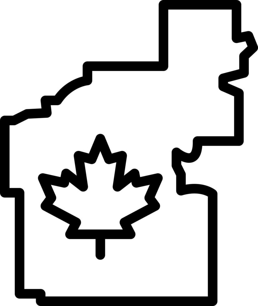 linje ikon för Edmonton vektor